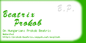 beatrix prokob business card